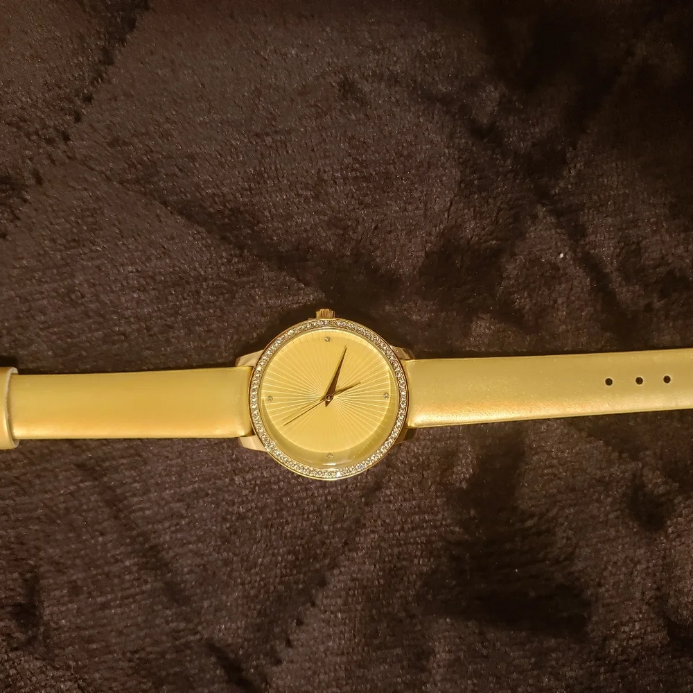 Croton Gold Tone Crystal Accent Women's Watch